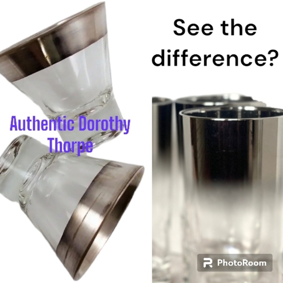 SOLD Dorothy Thorpe MCM Brandy Snifter Pitcher Silver Rim - Picture 7 of 7